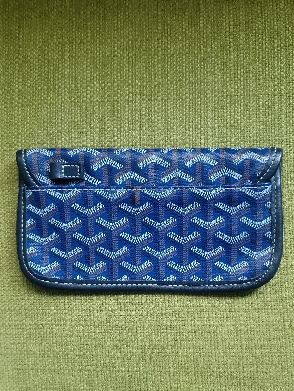 Goyard Blue Chevron Continental Wallet